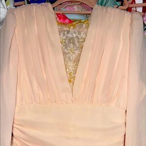 Vintage Taurus Nites Elegant light pink Dress with beading sequin Detail